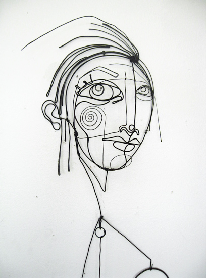 "Jezebel," 2010, steel wire.